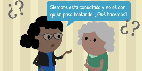 Mamá y abuela preocupadas por el uso excesivo de las TIC en la niña