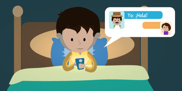 Eduardo utilizando una identidad falsa en sus redes sociales